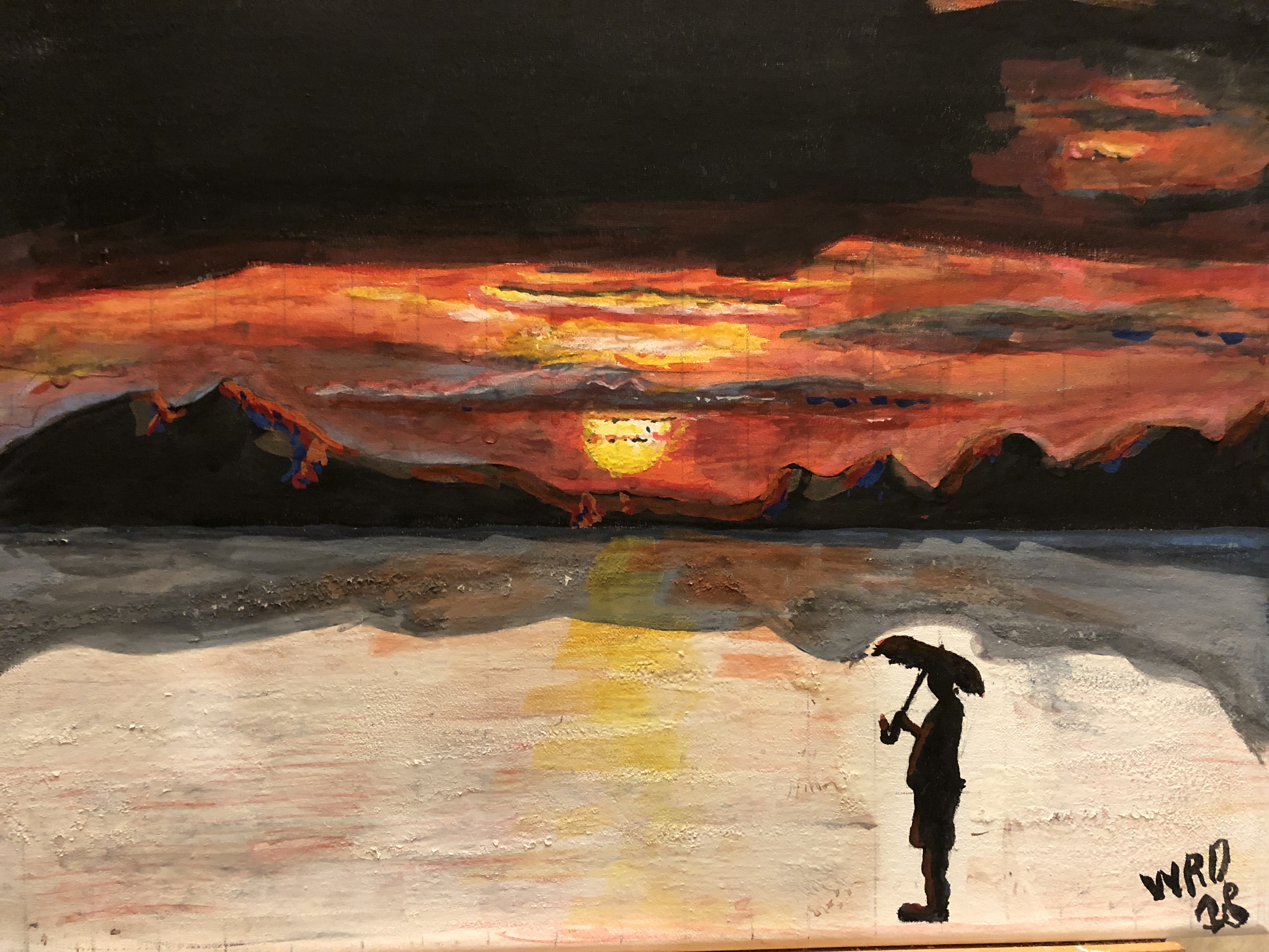 The Umbrella Is The Thing – Watercolor on canvas