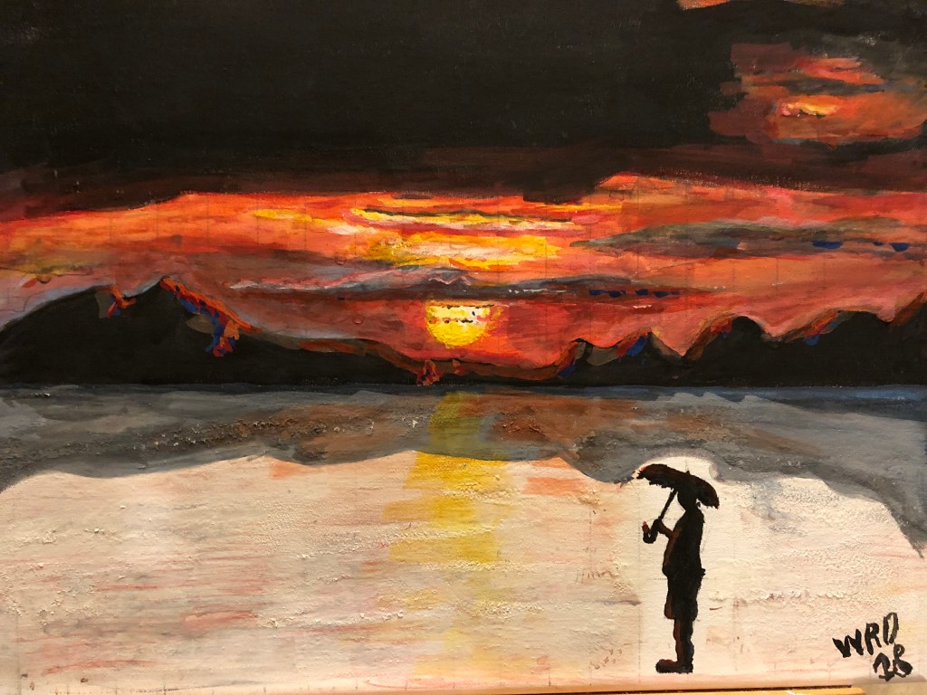 The Umbrella Is The Thing – Watercolor on&nbsp;canvas