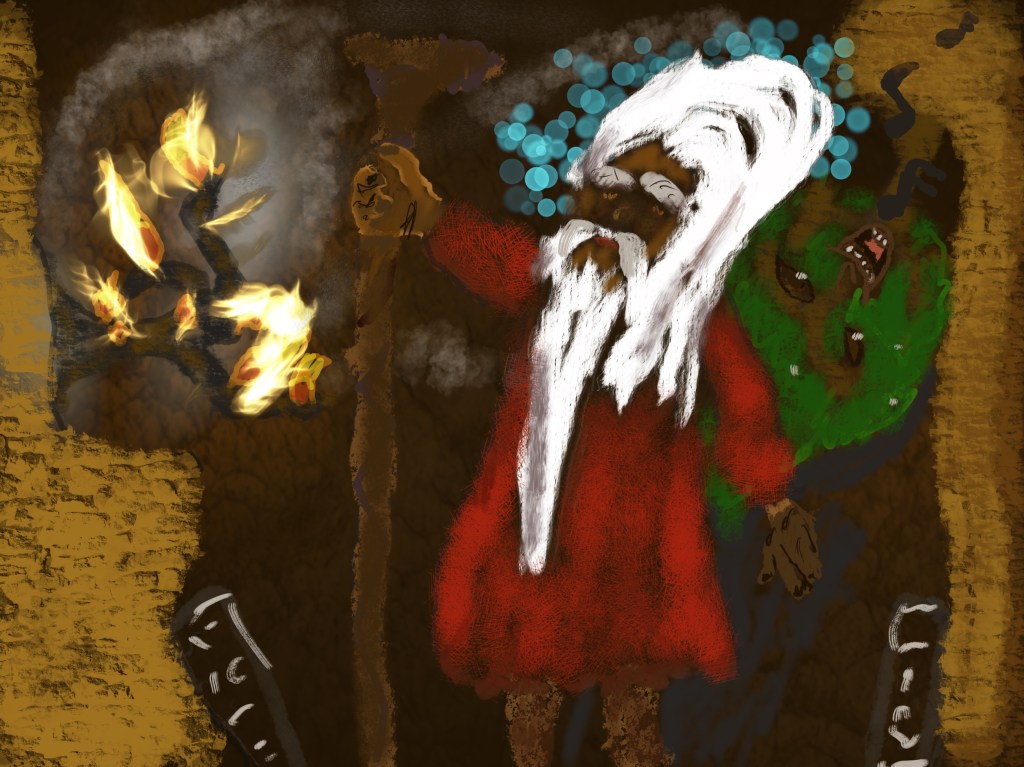 Moses and the 2&nbsp;bushes