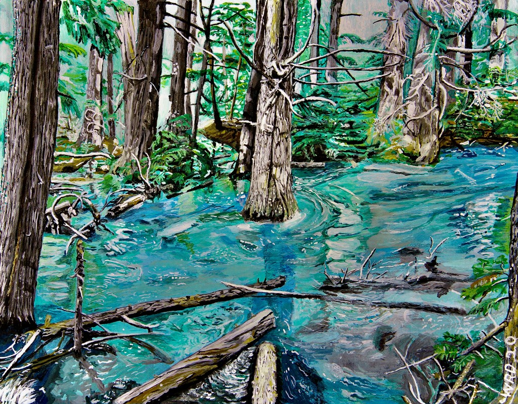 Woods Creek – Acrylic on Canvas&nbsp;Board