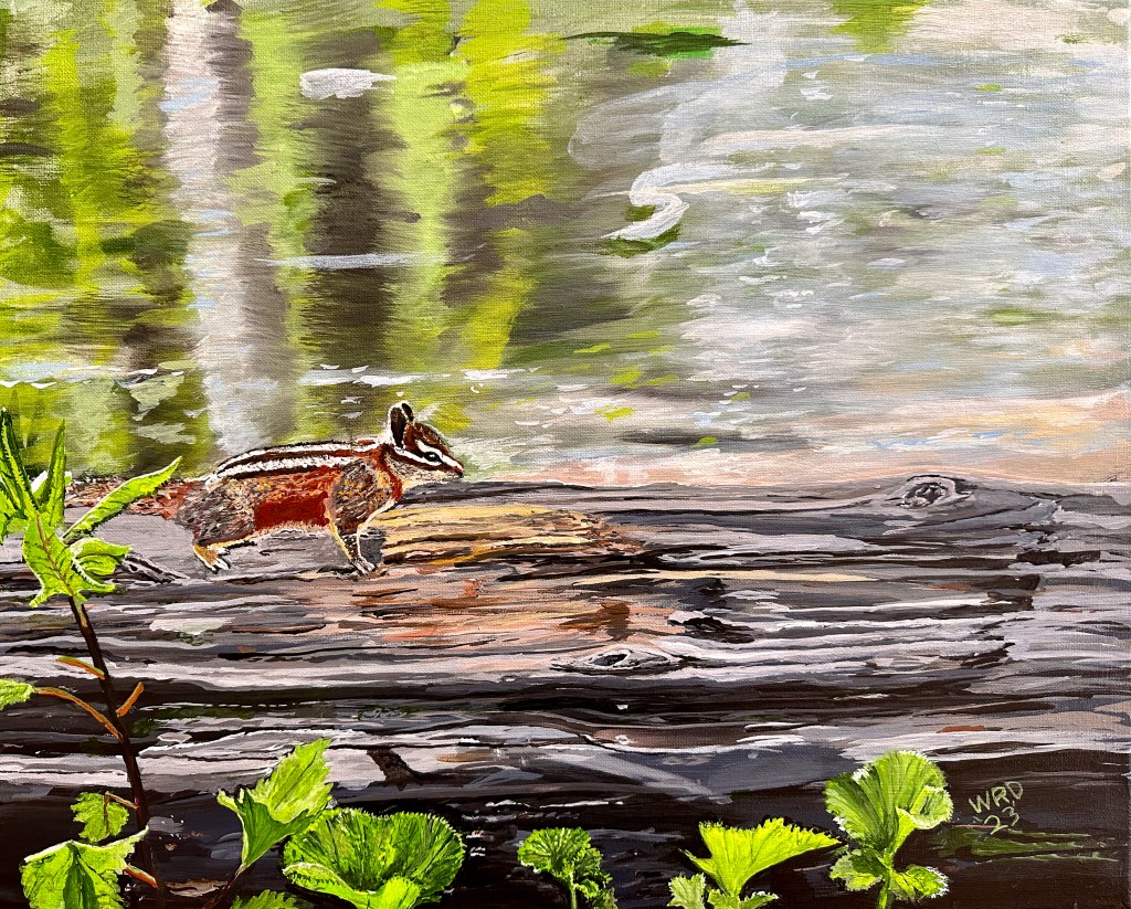 Chipmunk on a&nbsp;Log