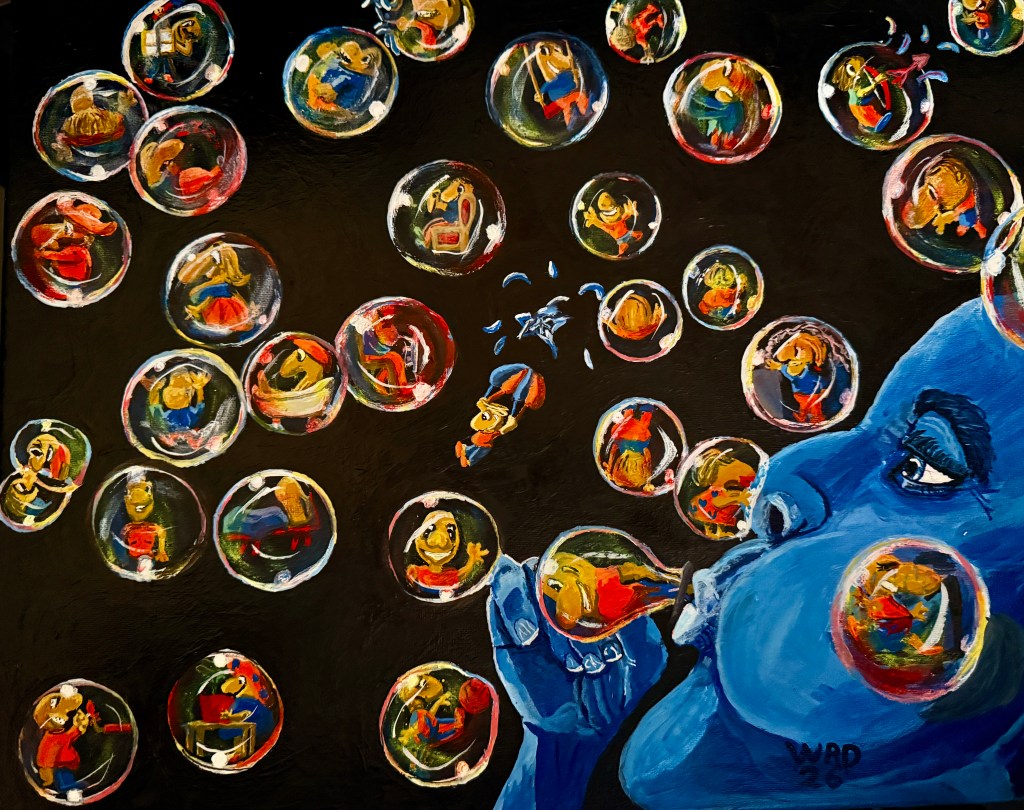 Magic Bubble Art: A Whimsical Acrylic&nbsp;Painting